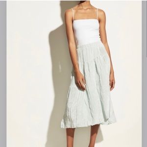 Vince Tiered Midi Skirt Mint Green, Size M New with Tag MSRP $325.00